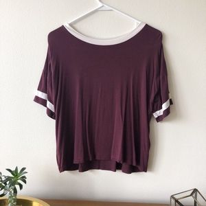 PacSun Burgundy Striped Blouse